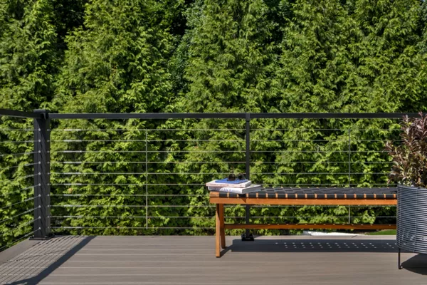 Trex Railing Cable Railing on Deck
