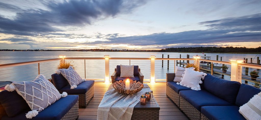 Timbertech Railing & Decking dock on water