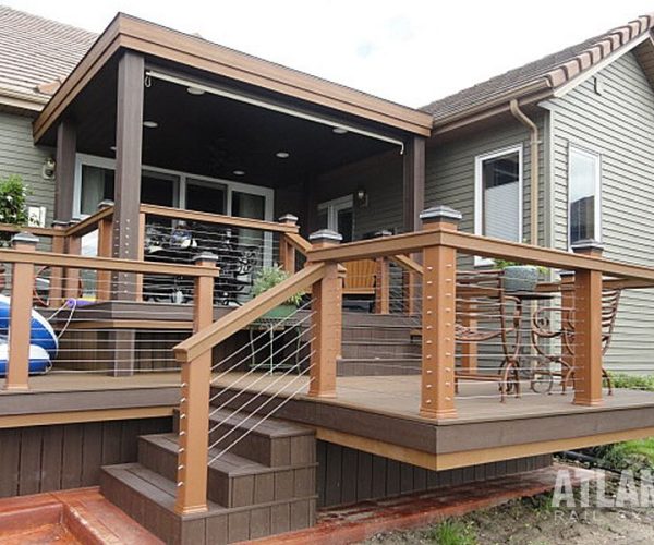 Cable-Railing-on-Multi-Level-Composite-Deck