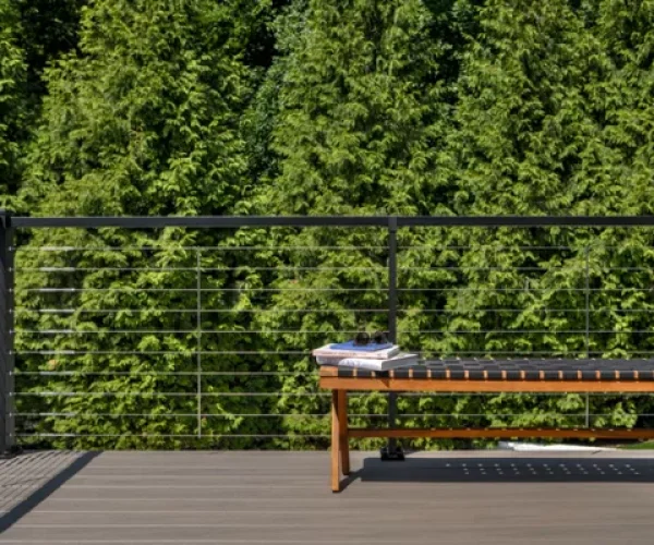 Trex Railing Cable Railing on Deck